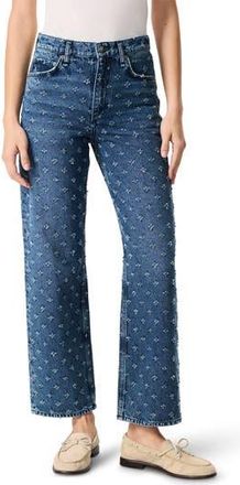 Rag & Bone Clip Dot High Waist Relaxed Straight Leg Jeans in Vintage at Nordstrom Rack, Size 29