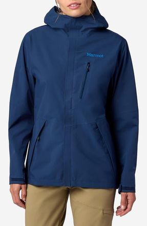 Marmot Waterproof Hooded Jacket in Nightfall Navy at Nordstrom, Size X-Small