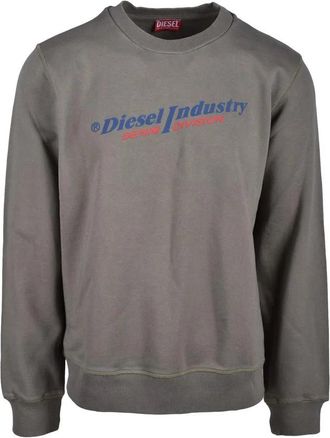 Diesel Green Logo Cotton Sweatshirt