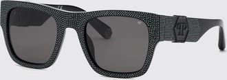 Philipp Plein Occhiali da sole in acetato con strass