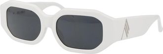 The Attico Blake Zonnebril - Dames - Zonnebrillen - Wit - 55 MM - Accessoires