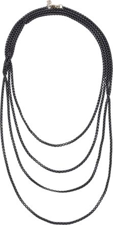 David Yurman Darkened Sterling Silver Box Chain 2.7mm Necklace