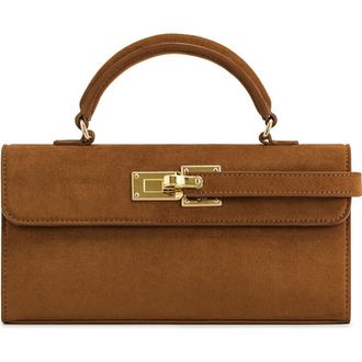 JW PEI Keyla Faux Suede Top Handle Bag in Brown at Nordstrom