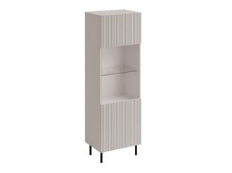 Mirjan24 Mobilier1 - Estanter&iacute;a Livsevi 106, Cerrable, Con Puertas, Mdf, Aglomerado Laminado, Vidrio Templado, N&uacute;mero De Puertas: 0, N&uacute;mero De Cajones: 0, 185x
