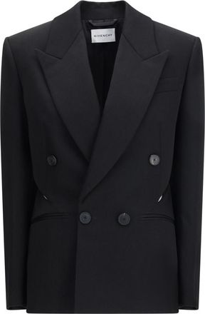 Givenchy Black Peaked Lapel Blazer