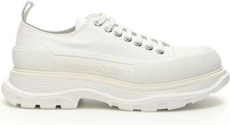 Alexander McQueen Oversized Sole Canvas Sneakers - Dames - Sneakers - Wit - 41 EU - Schoenen