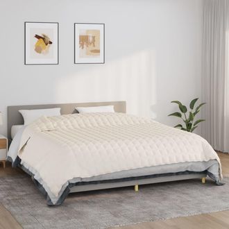 vidaXL Vidaxl - Manta Con Peso Tela Color Crema Claro 220x260 Cm 11 Kg