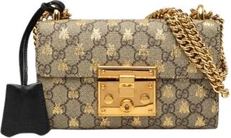 Gucci Pre-owned Padlock Crossbody - Dames - Vintage Schoudertas - Beige - ONE Size - Vintage