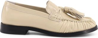 Alohas Leren platte schoenen met kwastjes - Dames - Loafers - Beige - 36 EU - Schoenen