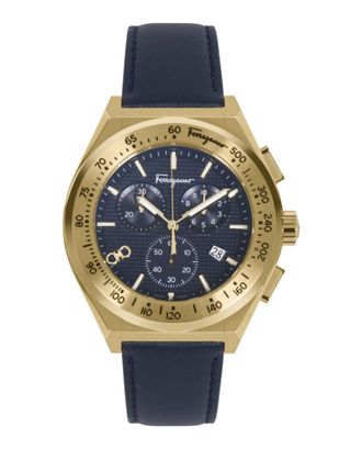 Ferragamo Ferragamo Chrono Sport Leather Watch