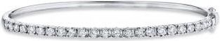 Allurez Diamond Bangle Bracelet 14k White Gold (0.69ct)