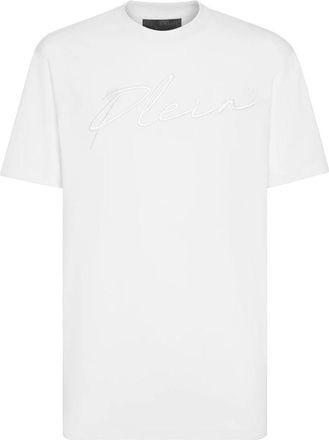 Philipp Plein T-shirt Ronde Hals SS Signature - Heren - T-shirts - Wit - 3XL - Katoen - Tops