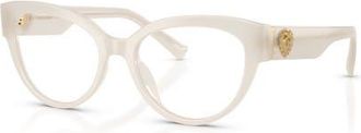 Dolce & Gabbana 54mm Cat Eye optical glasses in White at Nordstrom
