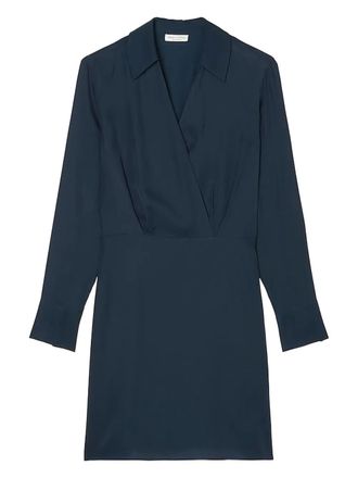 Marc O'Polo Mini-wikkeljurk met lange mouwen - Blauw
