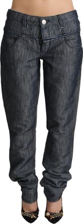 Acht Dark Gray Mid Waist Straight Denim Jeans