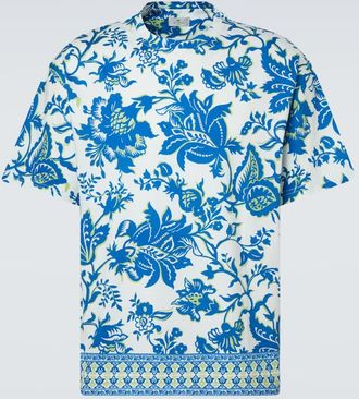Etro T-shirt in jersey di cotone con stampa floreale