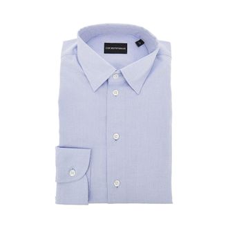 Emporio Armani Micro-textured cotton shirt Man 39