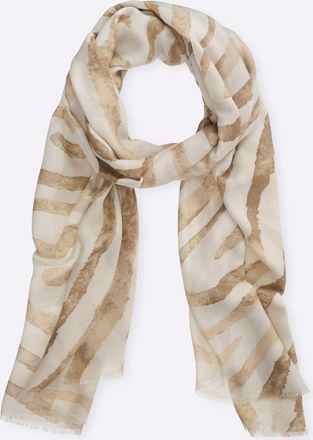 Heine Modeschal HEINE, Damen, sand, Baumwollmischung, gemustert, Modet&uuml;cher Modeschal