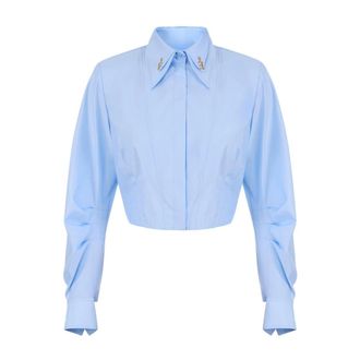 Elisabetta Franchi Mujer, Blusas y Camisas, Azul, Talla: S