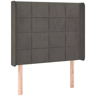 vidaXL Cabecero Con Led De Terciopelo Gris Oscuro 83x16x118/128 Cm Vidaxl