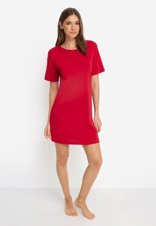 Lascana Nachthemd LSCN BY LASCANA, Damen, Gr. 32/34, N-Gr, schwarz bedruckt, Single Jersey, Obermaterial: 50% Baumwolle, 50% Viskose, bedruckt, unifarben, l&auml;s