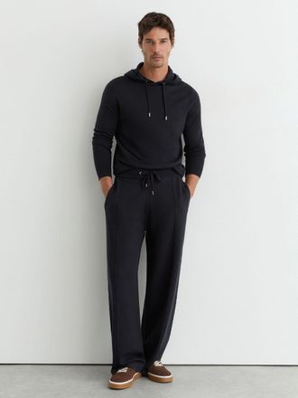 Reiss Navy Merino Wool-blend Relaxed-fit Joggers, Xxl