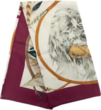 Herm&egrave;s Pre-owned Chiens Au Rapport sjaal - Dames - Vintage Accessoires - Veelkleurig - ONE Size - Vintage