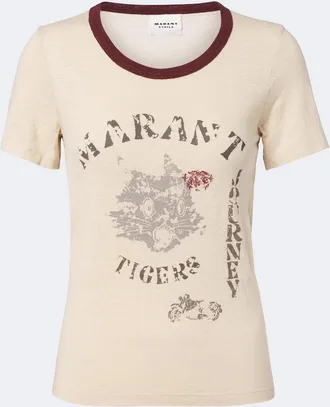 Isabel Marant Kiliann printed linen T-shirt