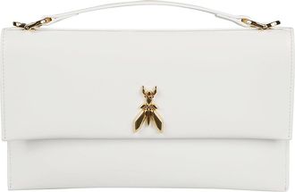 Patrizia Pepe New Clutch Insect Embellished Calfskin Clutch