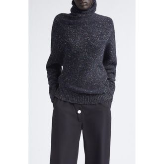 Proenza Schouler Abie Donegal Turtleneck Sweater in Black Multi at Nordstrom, Size X-Large