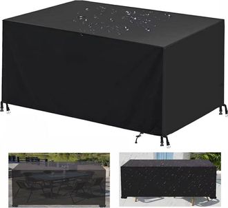OEM Funda Para Muebles De Jard&iacute;n, Rectangular, De Tela Oxford, Impermeable Y Resistente A Los Rayos Uv, Color Negro (220 X 120 X 75 Cm)