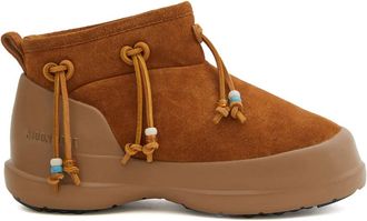 Moon Boot Brandy Slip-On Su&egrave;de Laarzen met Kralen Details - Dames - Winterlaarzen - Bruin - 37 EU - Su&egrave;de - Schoenen