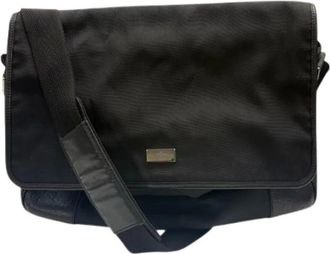 Gucci Pre-owned GG Embossed Nylon Leren Schoudertas - Heren - Vintage Schoudertas - Zwart - ONE Size - Nylon - Vintage