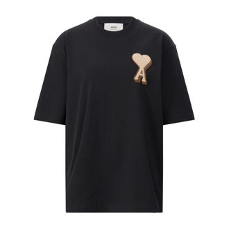 Ami Dames, Tops, Zwart, Maat: 2XS Katoen