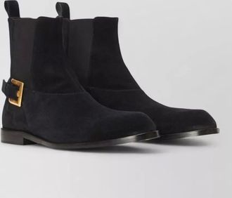 Balmain suede leather ankle boots