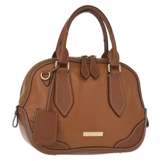 Burberry Orchard Smooth Leather Brown Leather Handbag (Pre-Owned)
