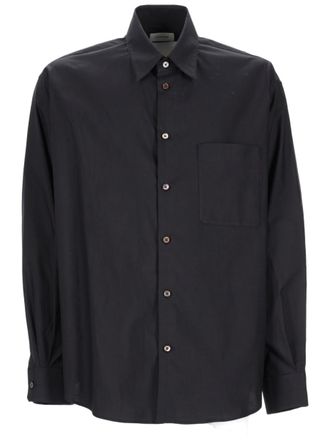 Christophe Lemaire Regular Fit Cotton-Silk Pleat Shirt