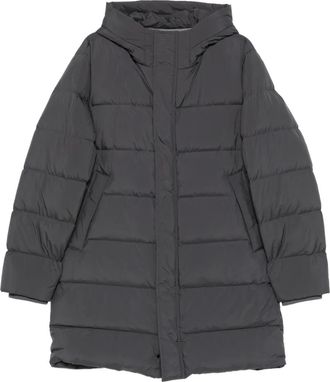 Corneliani Cappotto trapuntato con cappuccio - Grigio