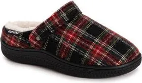 Muk Luks Quianna Lucy Faux Shearling Clog Slipper in Black Tartan at Nordstrom Rack, Size X-Large