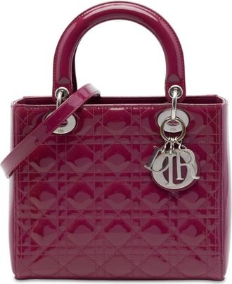 Dior Pre-owned Dior Medium Patent Cannage Lady Satchel Ladies 0P6OEO9EN8LRF4OF