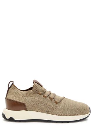 Tod's Calzino Knit Sneakers - Tan - 10 (IT44 / UK10)