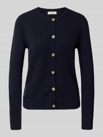 Christian Berg Cardigan mit Rundhalsausschnitt und Knopfverschluss in Dunkelblau, Größe XS