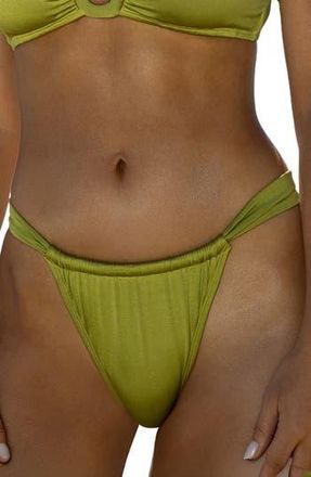 Cupshe Wide Strap Tunneled Hipster Bikini Bottoms in Mid Green at Nordstrom Rack, Size X-Large