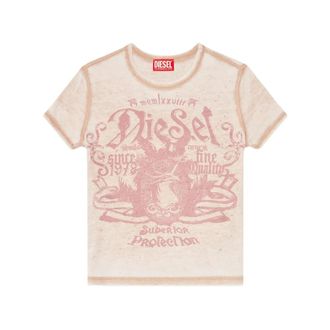 Diesel T-Shirts, female, Pink, Size: XS T-shirt