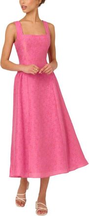 Adrianna Papell Jacquard Midi Dress
