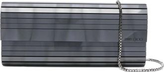 Jimmy Choo London Grijze Mother of Pearl Armband - Dames - Clutches - Grijs - ONE Size - Tassen