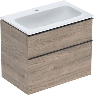 Keramag Keramag - Geberit Icon Set Mueble Lavabo Con Mueble Bajo Lavabo, 2 Cajones