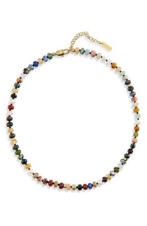 &Eacute;liou Samara Beaded Necklace in Green Multi at Nordstrom, Size 16