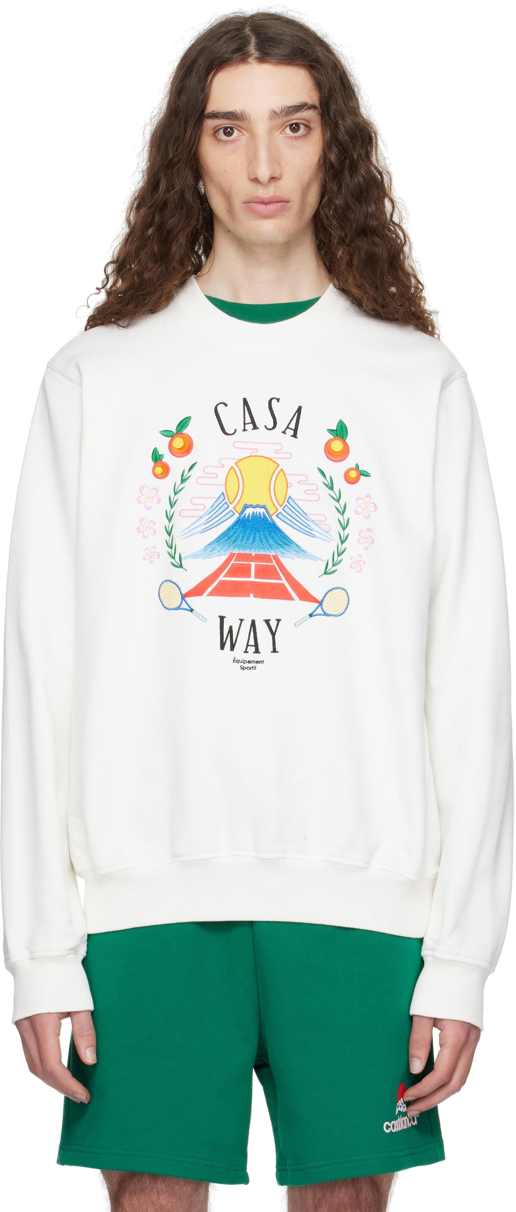 Casablanca graphic-print sweatshirt - men - Organic Cotton