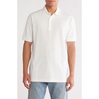 Purple Stretch Cotton Piqué Knit Polo in Off White at Nordstrom Rack, Size X-Small